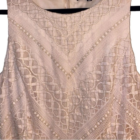 GIANNI BINI Lorena Lace Embroidered Sleeveless Chiffon Dress Gown in Petal Pink - Picture 8 of 16